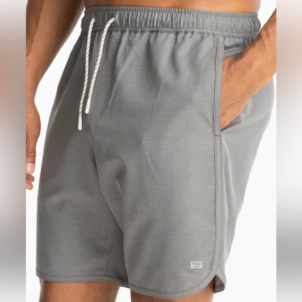 Men's Athletic Drawstring Shorts in Gray